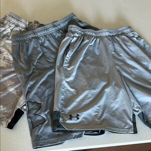 3 pair - Under Armour Gray Athletic Shorts with Elastic Waistband